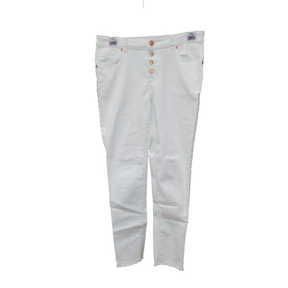 Cat & Jack Super Stretch Skinny Jeans White Size 14 - Picture 1 of 4